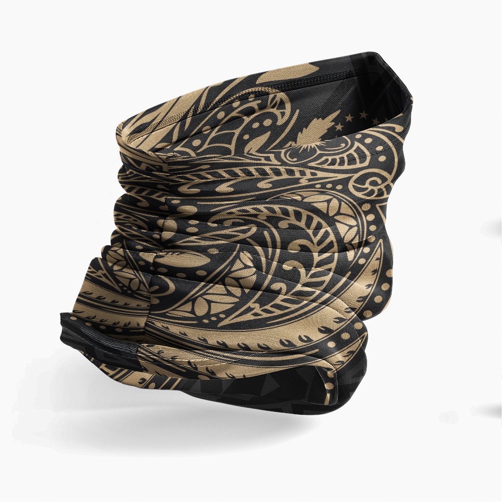 Pohnpei Neck Gaiter - Floral Tattoo Gold