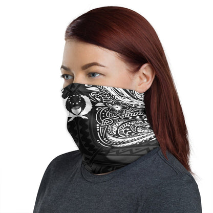 Pohnpei Neck Gaiter - Floral Tattoo White