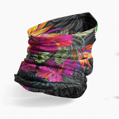 Pohnpei Neck Gaiter - Hibiscus Polynesian Pattern