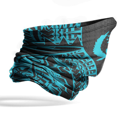 Pohnpei Neck Gaiter - Polynesian Pattern Turquoise