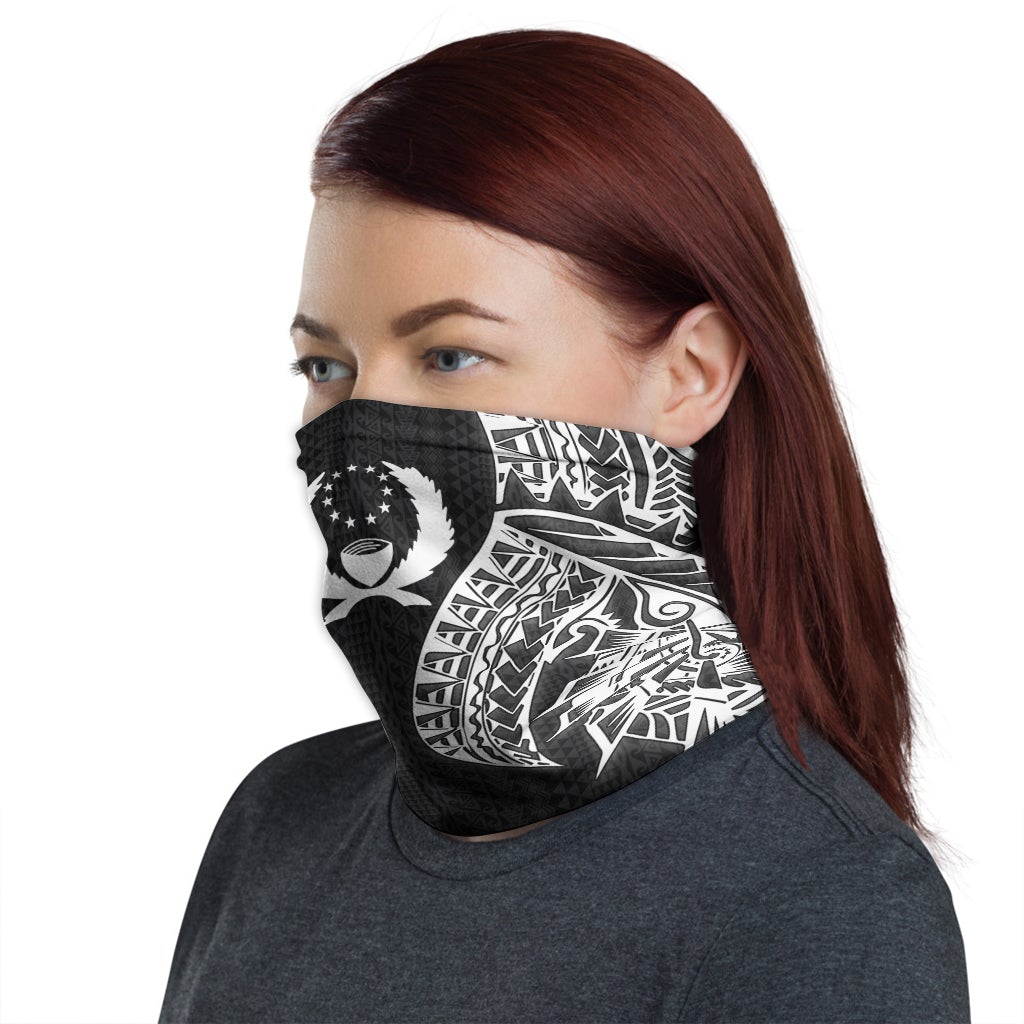 Pohnpei Neck Gaiter - Polynesian Pattern White
