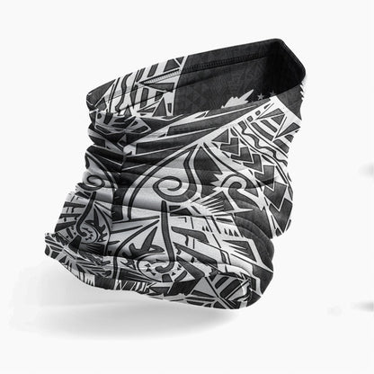 Pohnpei Neck Gaiter - Polynesian Pattern White