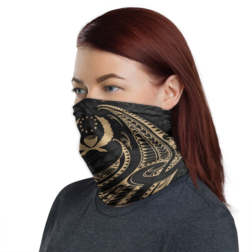 Pohnpei Neck Gaiter - Tribal Wave Gold