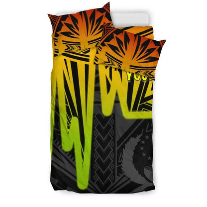 Pohnpei Personalised Bedding Set - Pohnpei Seal In Heartbeat Patterns Style (Reggae)