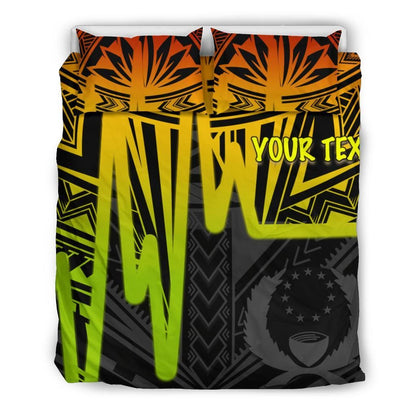 Pohnpei Personalised Bedding Set - Pohnpei Seal In Heartbeat Patterns Style (Reggae)