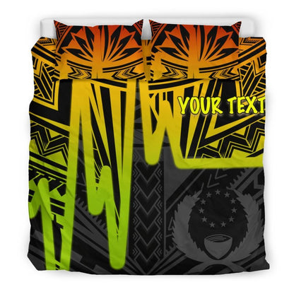 Pohnpei Personalised Bedding Set - Pohnpei Seal In Heartbeat Patterns Style (Reggae)