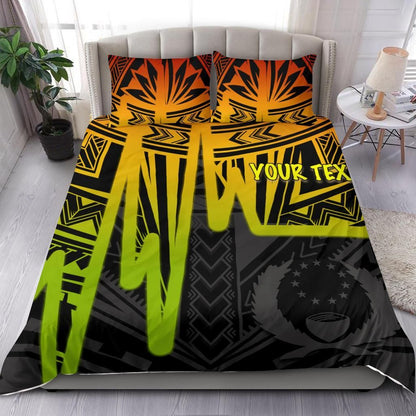 Pohnpei Personalised Bedding Set - Pohnpei Seal In Heartbeat Patterns Style (Reggae)