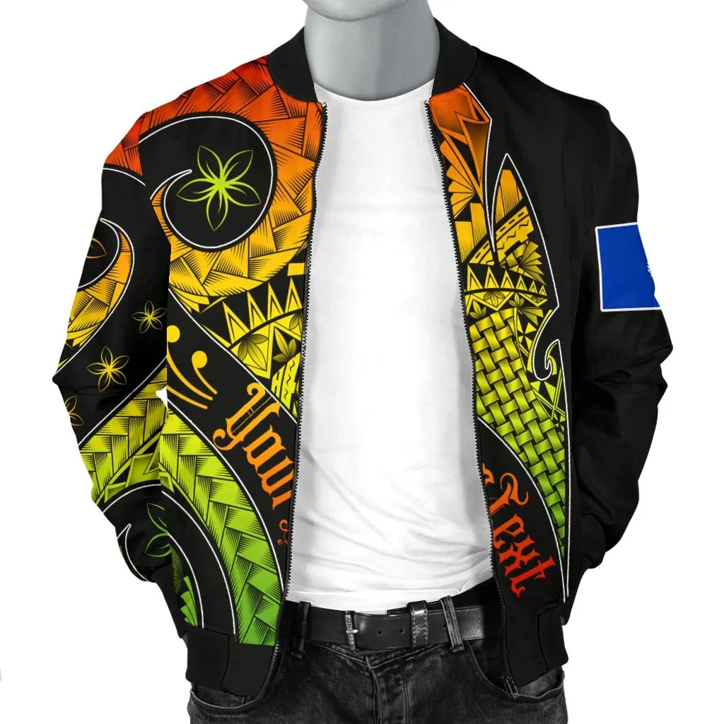 Pohnpei Personalised Bomber Jacket - Polynesian Decorative Patterns