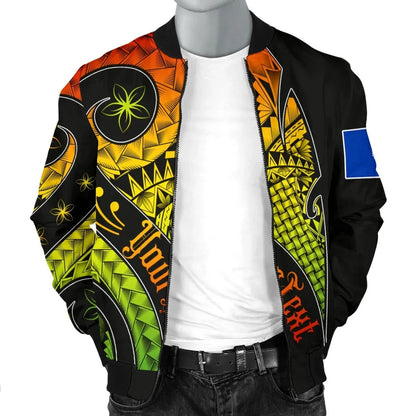 Pohnpei Personalised Bomber Jacket - Polynesian Decorative Patterns