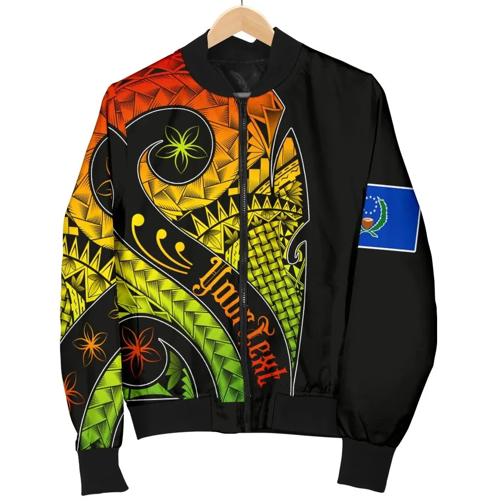 Pohnpei Personalised Bomber Jacket - Polynesian Decorative Patterns