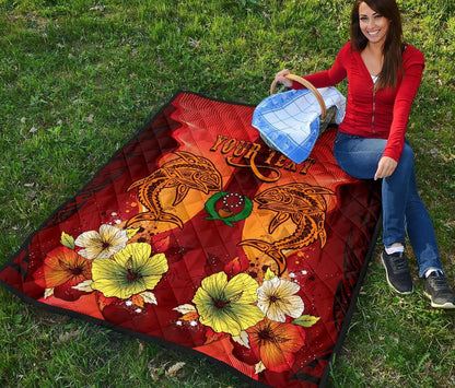 Pohnpei Personalised Premium Quilt - Tribal Tuna Fish