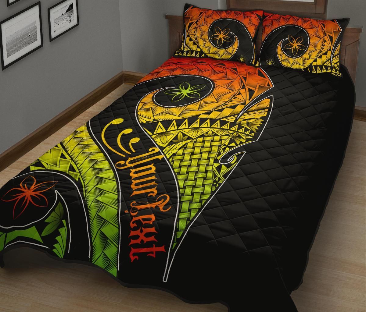 Pohnpei Personalised Quilt Bed Set - Polynesian Decorative Patterns