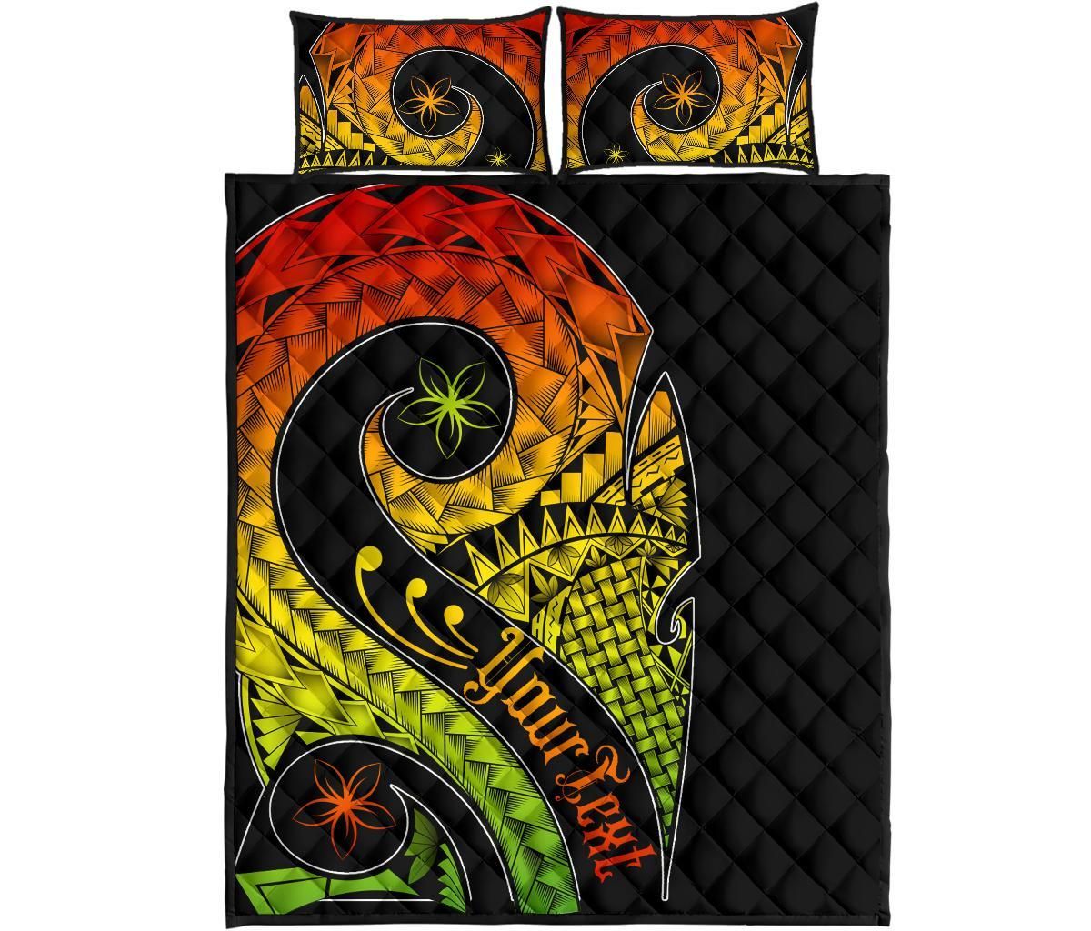 Pohnpei Personalised Quilt Bed Set - Polynesian Decorative Patterns