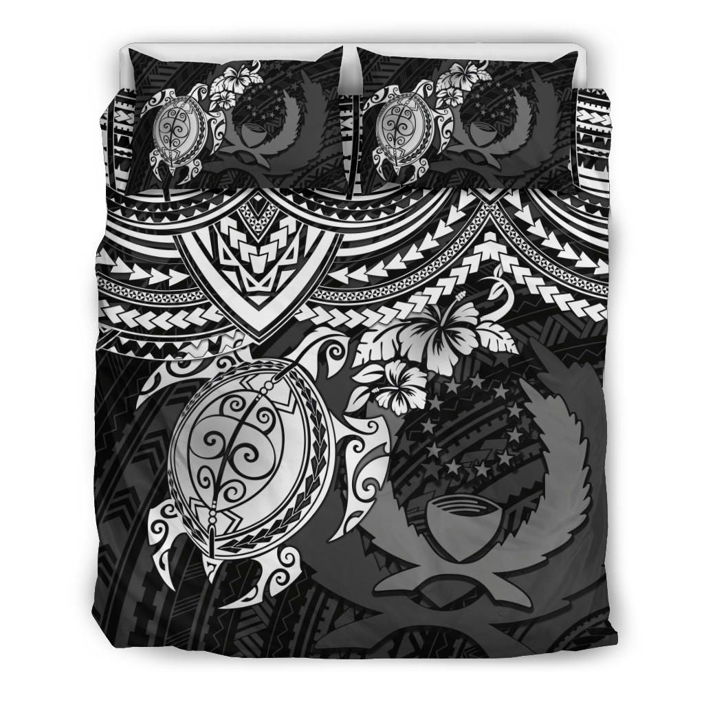 Pohnpei Polynesian Duvet Cover Set - Polynesian White Turtle