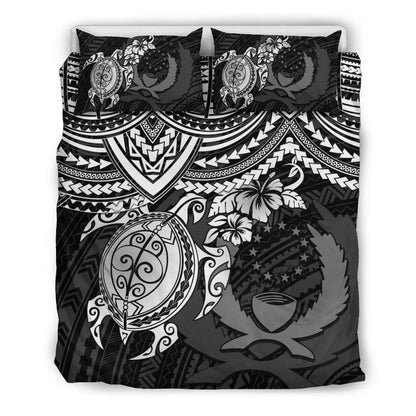 Pohnpei Polynesian Duvet Cover Set - Polynesian White Turtle