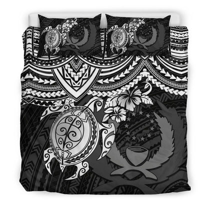 Pohnpei Polynesian Duvet Cover Set - Polynesian White Turtle