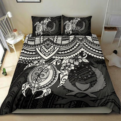 Pohnpei Polynesian Duvet Cover Set - Polynesian White Turtle