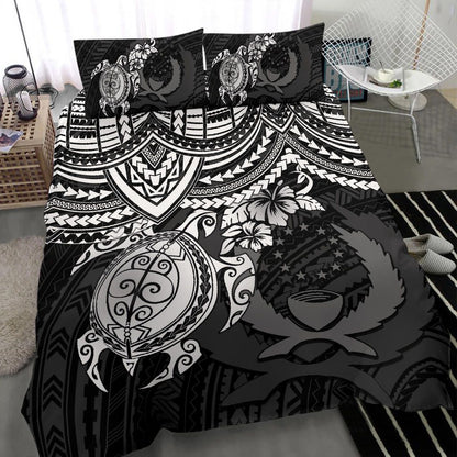 Pohnpei Polynesian Duvet Cover Set - Polynesian White Turtle