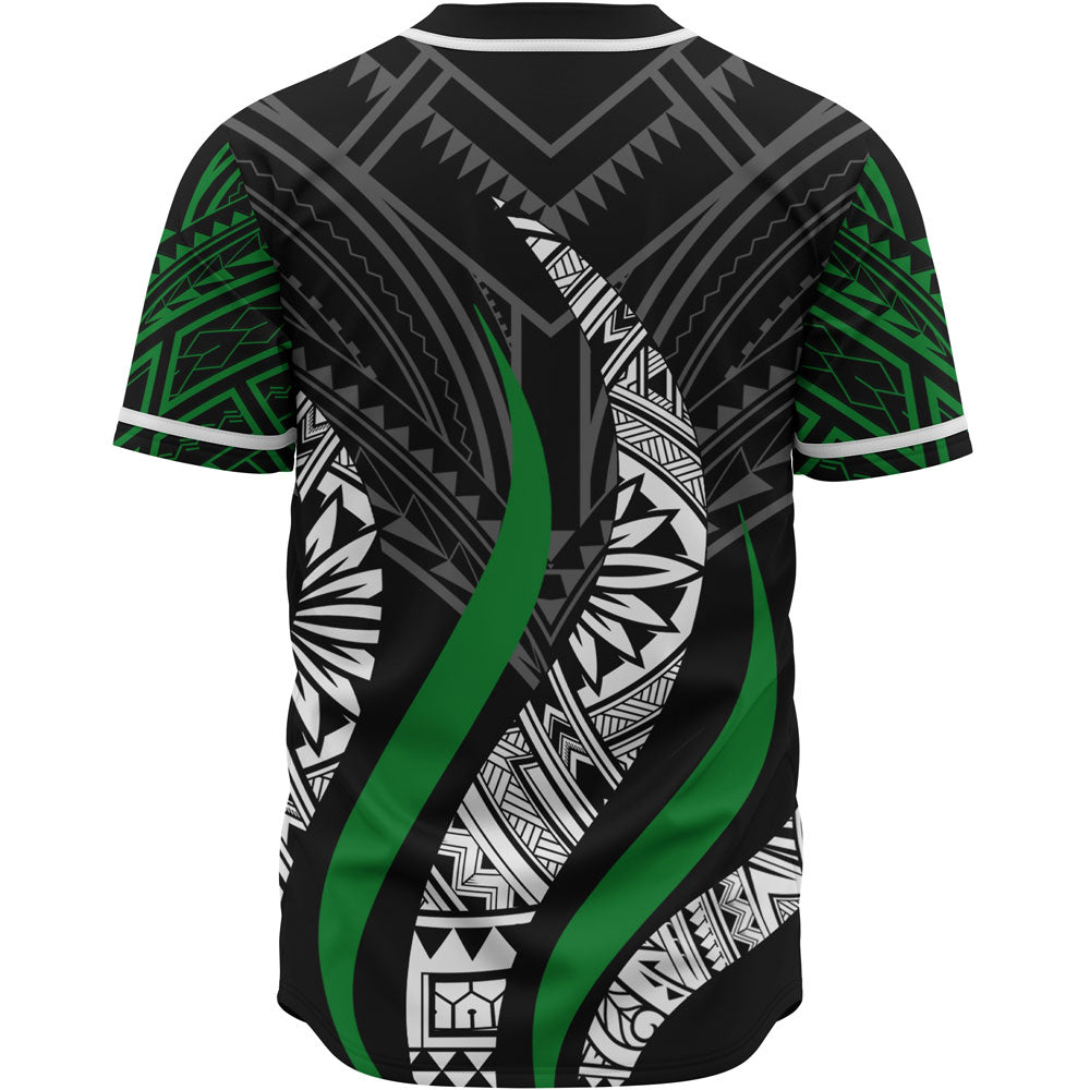 Pohnpei Polynesian Custom Personalised Baseball Shirt - Pohnpei Strong Fire Pattern