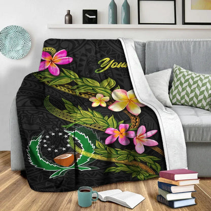 Pohnpei Polynesian Custom Personalised Blanket - Plumeria Tribal