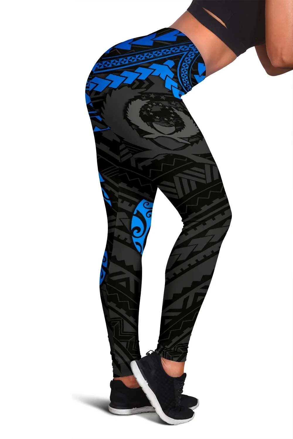 Pohnpei Polynesian Legging (Women) - Polynesian Blue Turtle