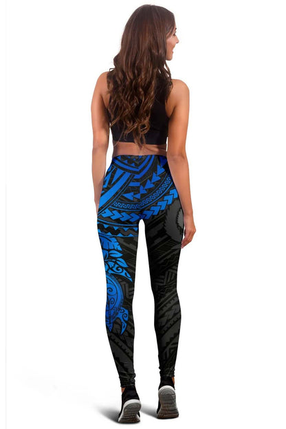 Pohnpei Polynesian Legging (Women) - Polynesian Blue Turtle