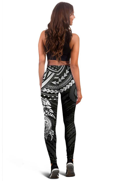 Pohnpei Polynesian Legging (Women) - Polynesian White Turtle