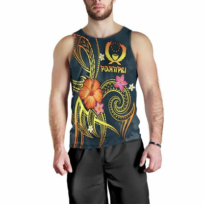 Pohnpei Polynesian Men Tank Top - Legend of Pohnpei (Blue)