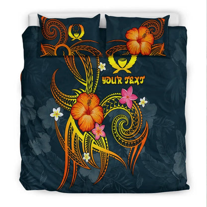 Pohnpei Polynesian Personalised Bedding Set - Legend Of Pohnpei (Blue)