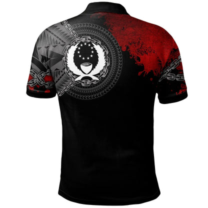 Pohnpei Polynesian Personalised Polo Shirt - Polynesian Chain Style