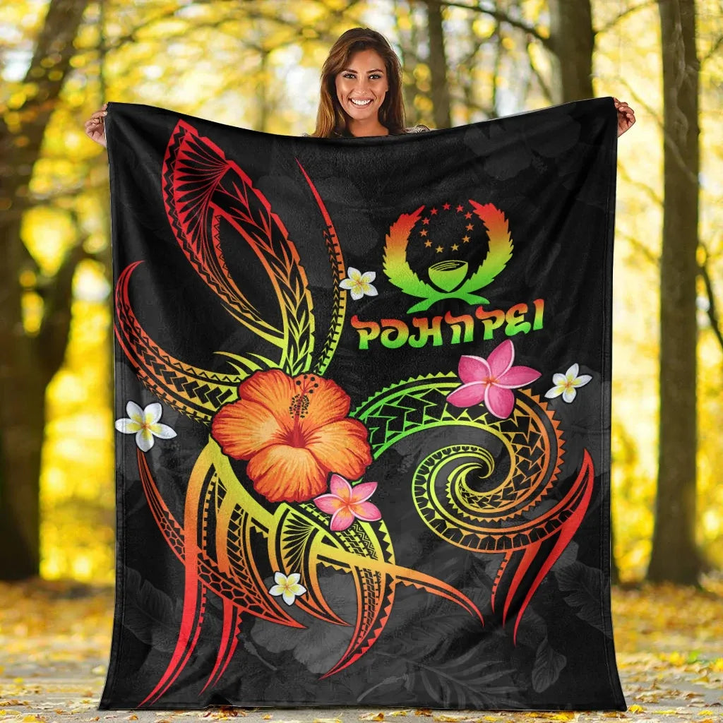 Pohnpei Polynesian Premium Blanket - Legend of Pohnpei (Reggae)