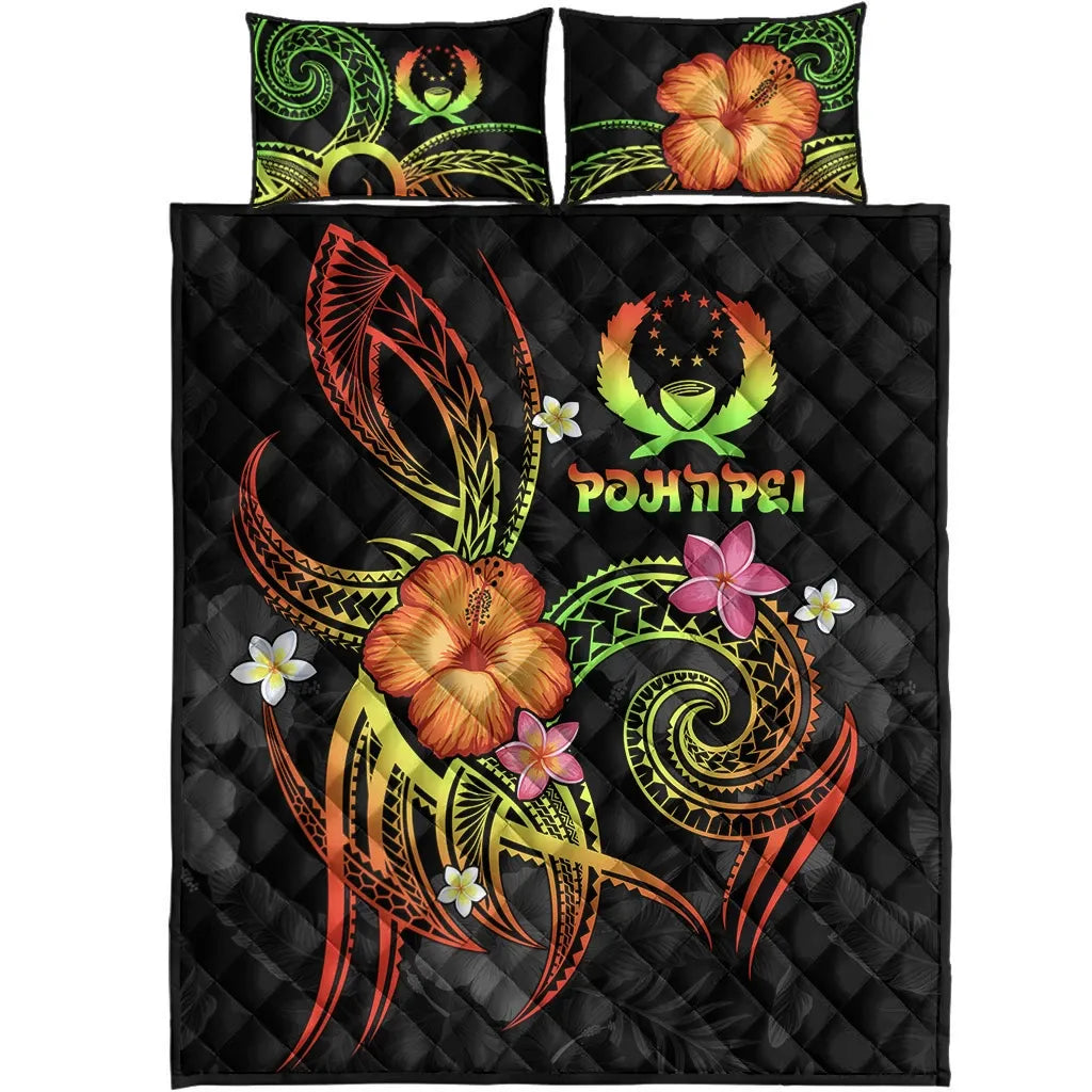 Pohnpei Polynesian Quilt Bed Set - Legend of Pohnpei (Reggae)