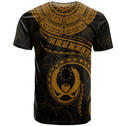 Pohnpei Polynesian T-Shirt - Pohnpei Waves (Golden)