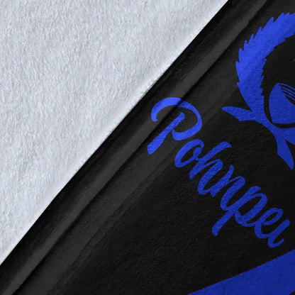 Pohnpei Premium Blanket - Blue Polynesian Tentacle Tribal Pattern