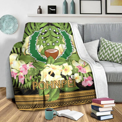 Pohnpei Premium Blanket - Polynesian Gold Patterns Collection