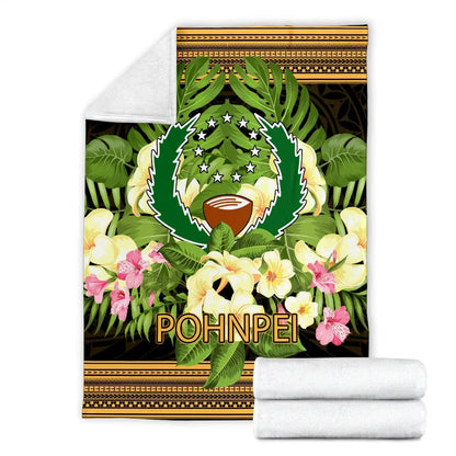 Pohnpei Premium Blanket - Polynesian Gold Patterns Collection