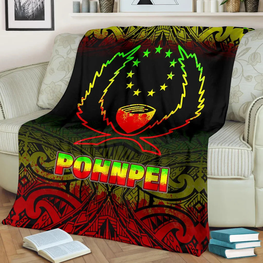 Pohnpei Premium Blanket - Reggae Fog Style