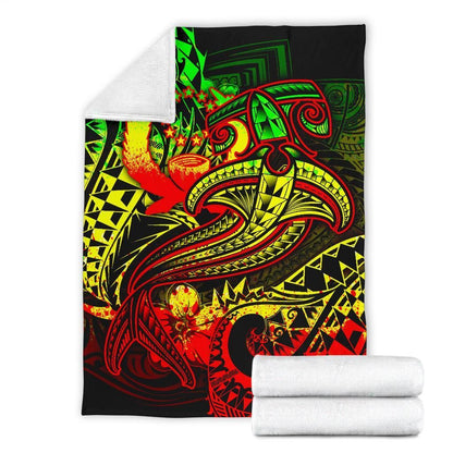 Pohnpei Premium Blanket - Reggae Shark Polynesian Tattoo