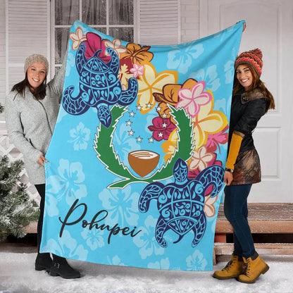 Pohnpei  Premium Blanket - Tropical Style