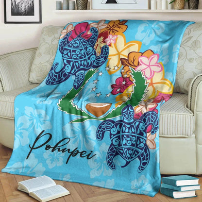 Pohnpei  Premium Blanket - Tropical Style