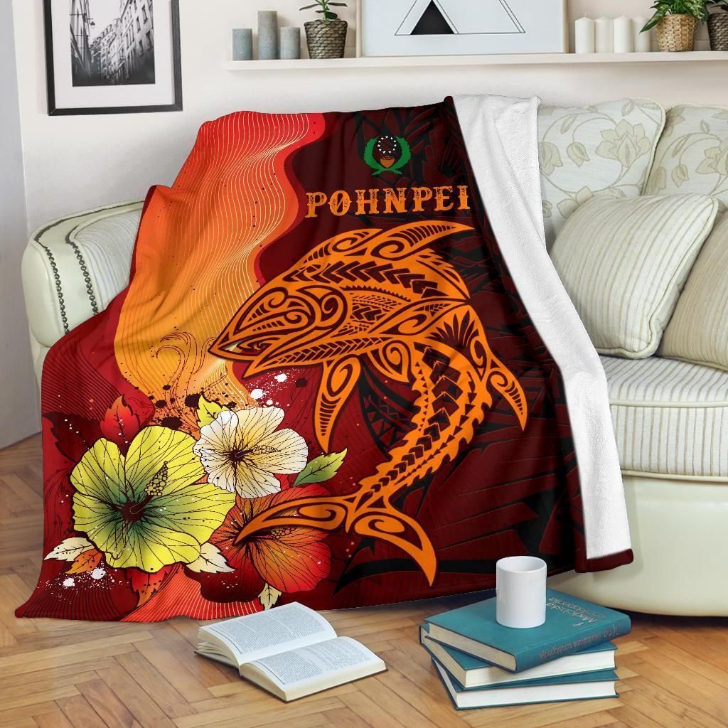 Pohnpei Premium Blankets - Tribal Tuna Fish
