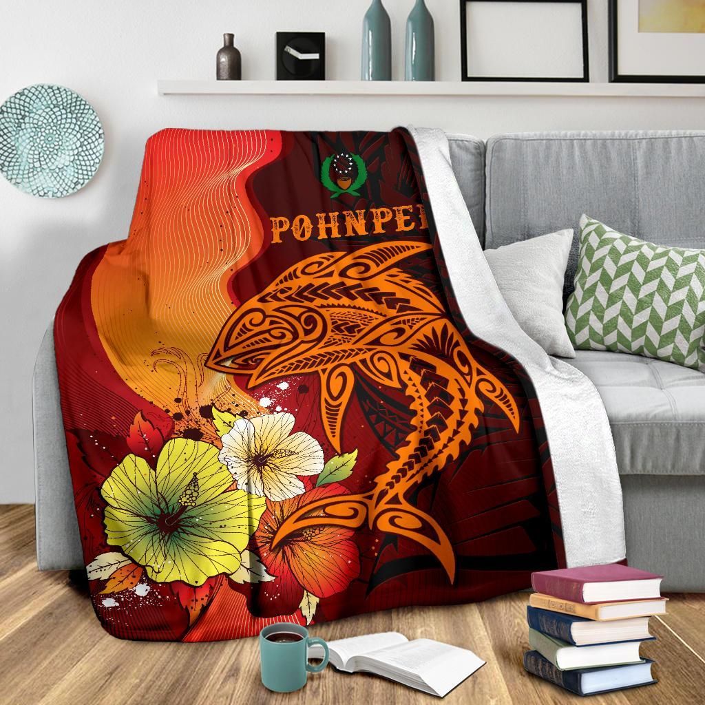 Pohnpei Premium Blankets - Tribal Tuna Fish