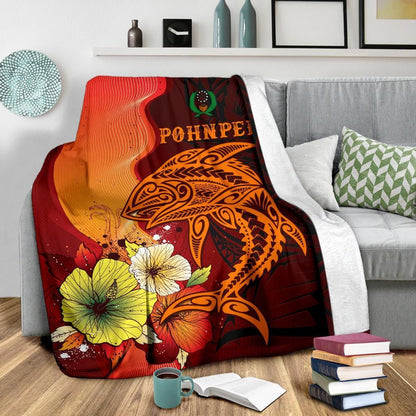 Pohnpei Premium Blankets - Tribal Tuna Fish
