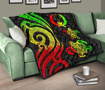 Pohnpei Premium Quilt - Reggae Tentacle Turtle