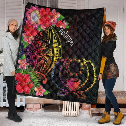 Pohnpei Premium Quilt - Tropical Hippie Style
