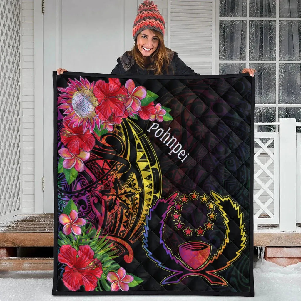 Pohnpei Premium Quilt - Tropical Hippie Style