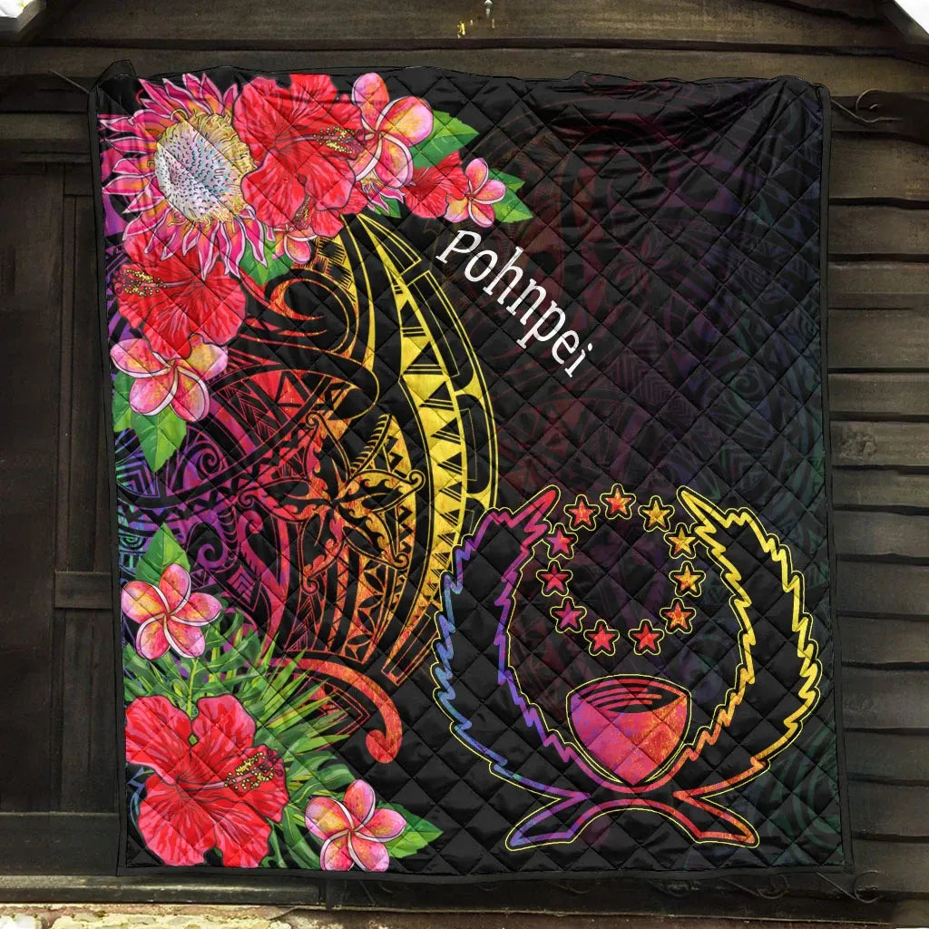 Pohnpei Premium Quilt - Tropical Hippie Style