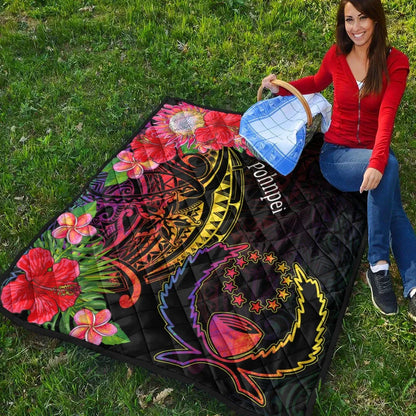 Pohnpei Premium Quilt - Tropical Hippie Style