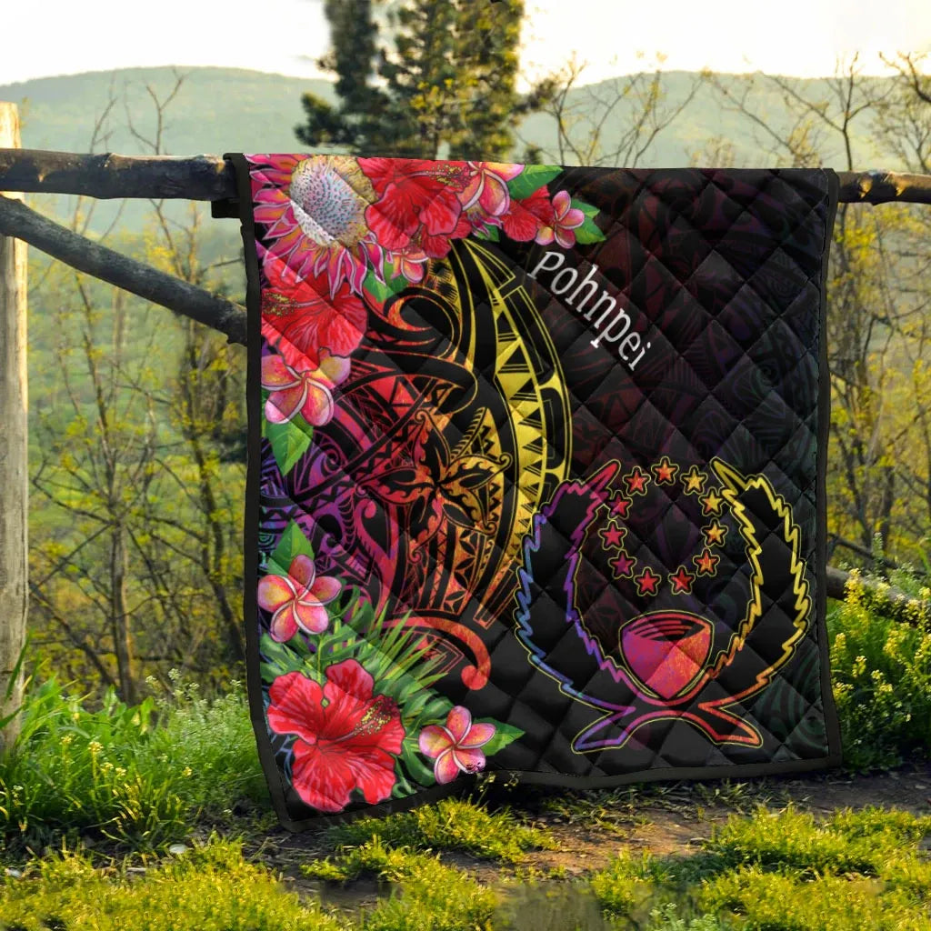 Pohnpei Premium Quilt - Tropical Hippie Style