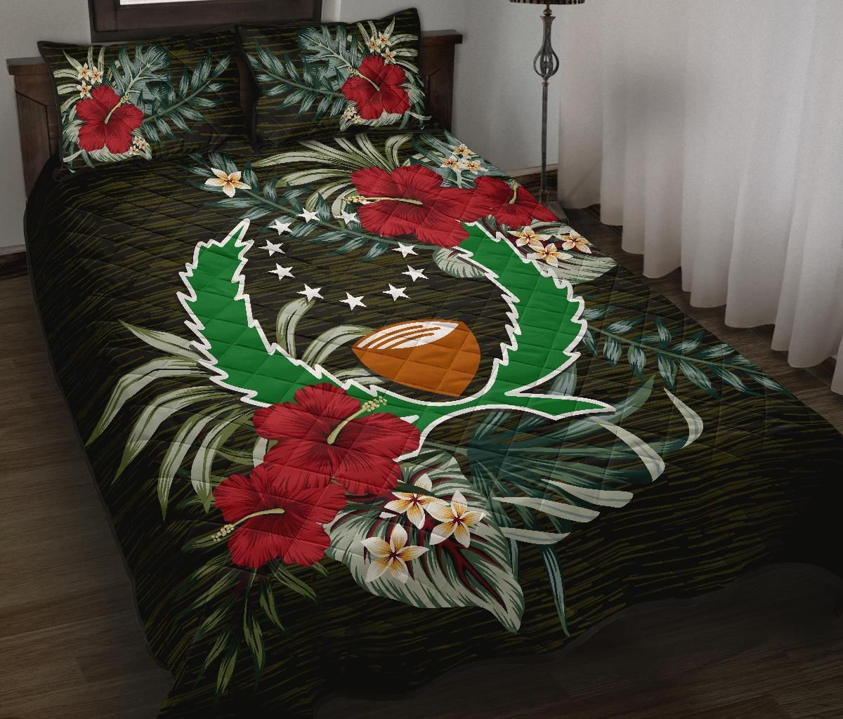 Pohnpei Polynesian Quilt Bed Set - Special Hibiscus